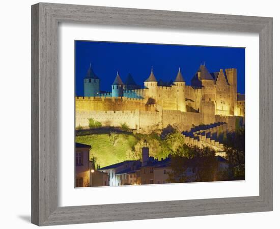 Medieval City of Carcassonne, UNESCO World Heritage Site, Aude, Languedoc-Roussillon, France, Europ-Tuul-Framed Photographic Print