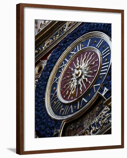 Medieval Clock, Old Rouen, Normandy, France, Europe-Levy Yadid-Framed Photographic Print