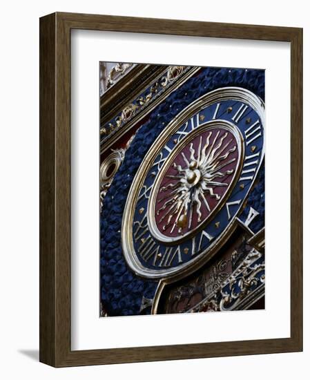 Medieval Clock, Old Rouen, Normandy, France, Europe-Levy Yadid-Framed Photographic Print
