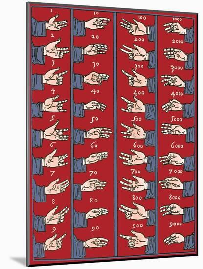 Medieval Dactylonomy, Finger Counting-Science Source-Mounted Giclee Print