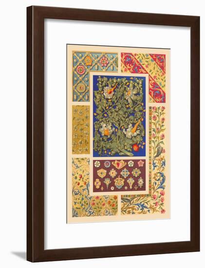 Medieval Design with Flowers-Racinet-Framed Art Print