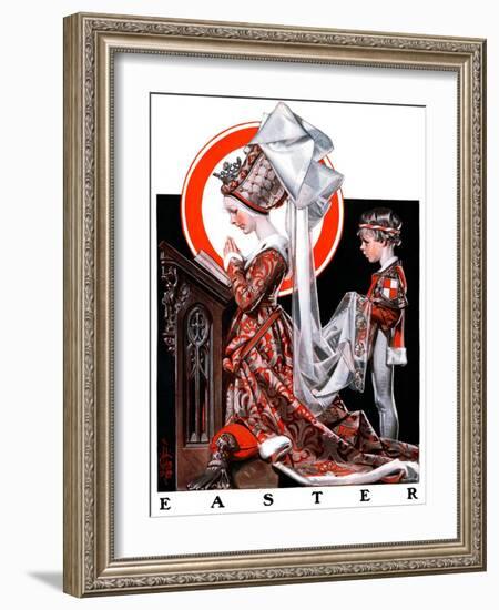 "Medieval Easter,"April 19, 1924-Joseph Christian Leyendecker-Framed Giclee Print