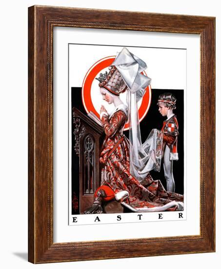"Medieval Easter,"April 19, 1924-Joseph Christian Leyendecker-Framed Giclee Print