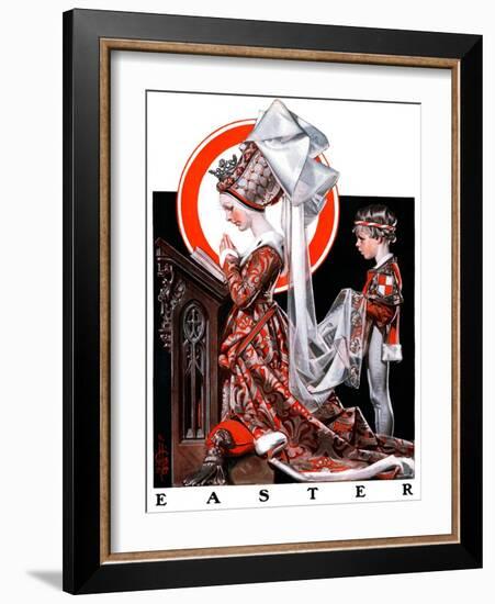 "Medieval Easter,"April 19, 1924-Joseph Christian Leyendecker-Framed Giclee Print