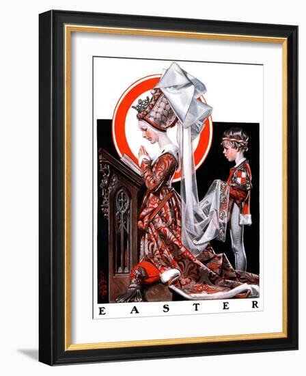 "Medieval Easter,"April 19, 1924-Joseph Christian Leyendecker-Framed Giclee Print