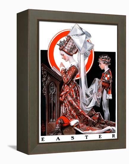 "Medieval Easter,"April 19, 1924-Joseph Christian Leyendecker-Framed Premier Image Canvas