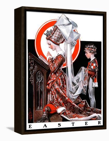 "Medieval Easter,"April 19, 1924-Joseph Christian Leyendecker-Framed Premier Image Canvas