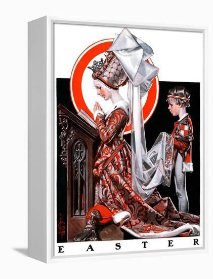 "Medieval Easter,"April 19, 1924-Joseph Christian Leyendecker-Framed Premier Image Canvas