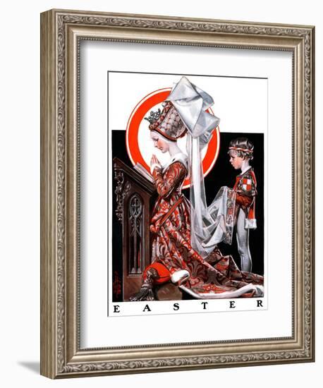 "Medieval Easter,"April 19, 1924-Joseph Christian Leyendecker-Framed Giclee Print