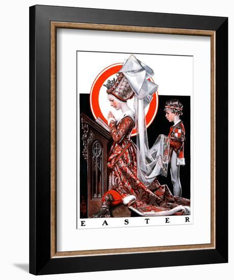 "Medieval Easter,"April 19, 1924-Joseph Christian Leyendecker-Framed Giclee Print