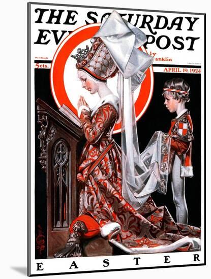 "Medieval Easter," Saturday Evening Post Cover, April 19, 1924-Joseph Christian Leyendecker-Mounted Giclee Print