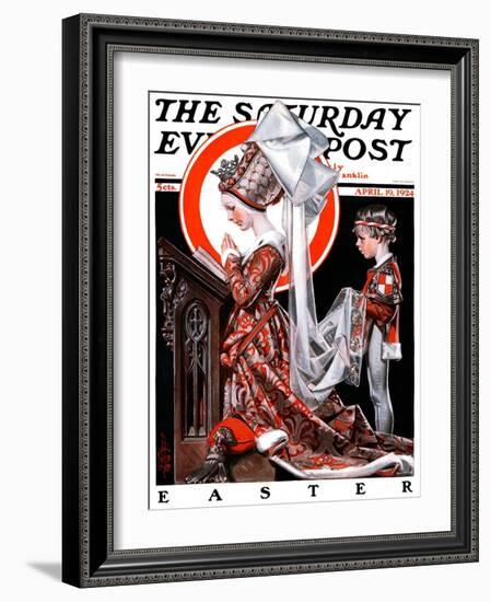 "Medieval Easter," Saturday Evening Post Cover, April 19, 1924-Joseph Christian Leyendecker-Framed Giclee Print