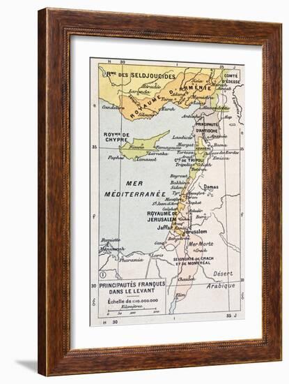 Medieval Eastern Mediterranean Old Map-marzolino-Framed Art Print