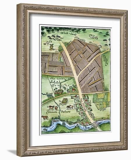 Medieval English Manor.-null-Framed Giclee Print