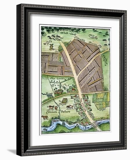 Medieval English Manor.-null-Framed Giclee Print