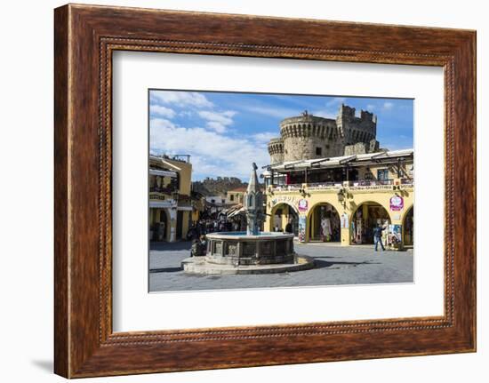 Medieval Fountain at Hippokratous Square-Michael Runkel-Framed Photographic Print