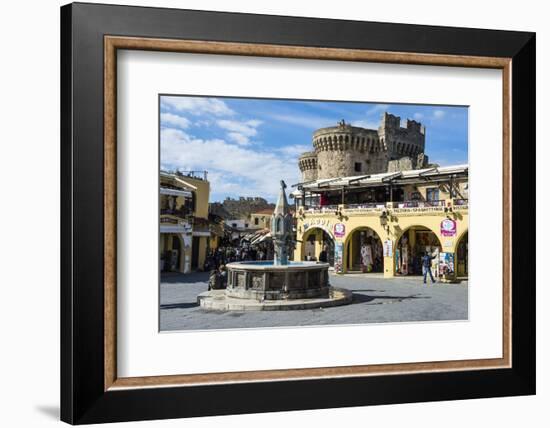 Medieval Fountain at Hippokratous Square-Michael Runkel-Framed Photographic Print