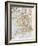 Medieval France Old Map (10th - 14th Century)-marzolino-Framed Art Print