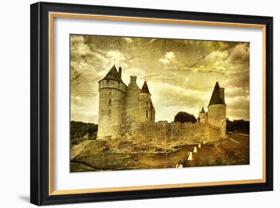 Medieval French Castle - Artistic Toned Picture-Maugli-l-Framed Art Print