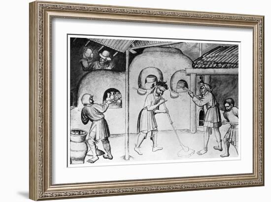 Medieval Glassworks, C1300-null-Framed Giclee Print