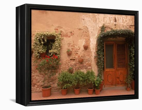 Medieval Hill Town, Tuscany, Italy-Walter Bibikow-Framed Premier Image Canvas