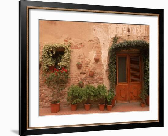 Medieval Hill Town, Tuscany, Italy-Walter Bibikow-Framed Photographic Print