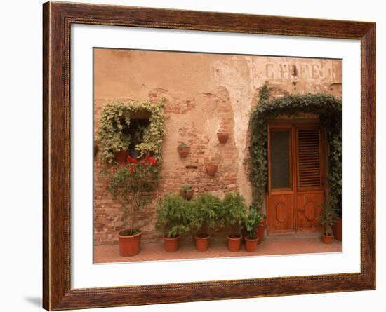 Medieval Hill Town, Tuscany, Italy-Walter Bibikow-Framed Photographic Print