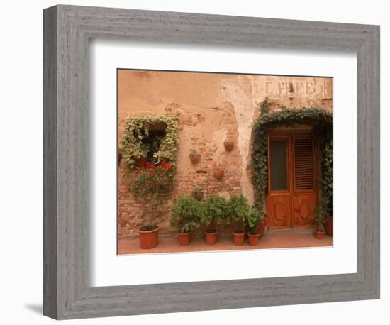 Medieval Hill Town, Tuscany, Italy-Walter Bibikow-Framed Photographic Print