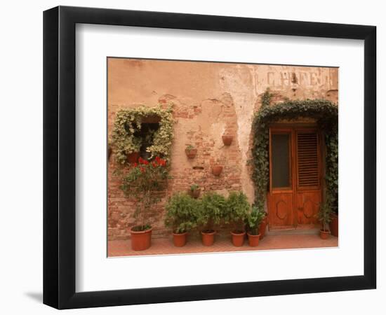 Medieval Hill Town, Tuscany, Italy-Walter Bibikow-Framed Photographic Print