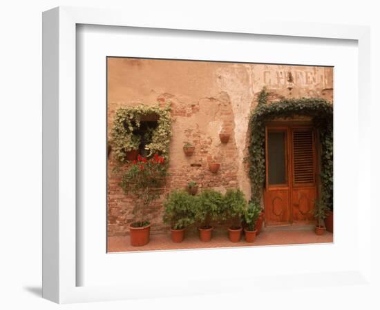 Medieval Hill Town, Tuscany, Italy-Walter Bibikow-Framed Photographic Print