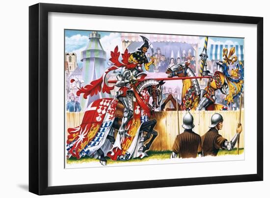 Medieval Joust-Escott-Framed Giclee Print