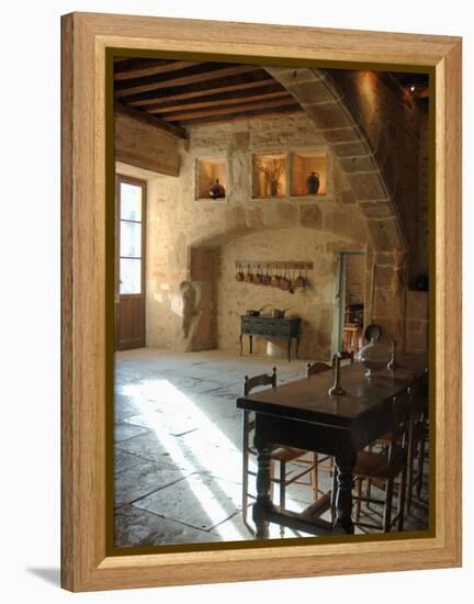 Medieval Kitchen, Chateau de Pierreclos, Burgundy, France-Lisa S. Engelbrecht-Framed Premier Image Canvas