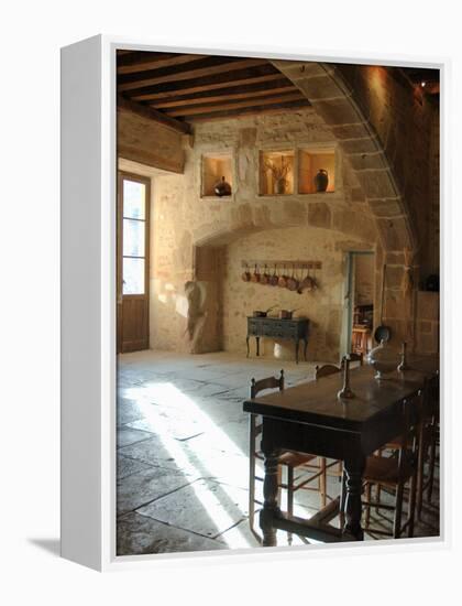 Medieval Kitchen, Chateau de Pierreclos, Burgundy, France-Lisa S. Engelbrecht-Framed Premier Image Canvas