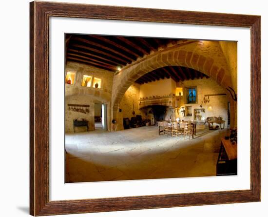 Medieval Kitchen of Chateau de Pierreclos, Burgundy, France-Lisa S. Engelbrecht-Framed Photographic Print