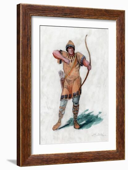 Medieval Man with a Bow-null-Framed Giclee Print