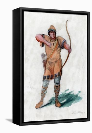 Medieval Man with a Bow-null-Framed Premier Image Canvas