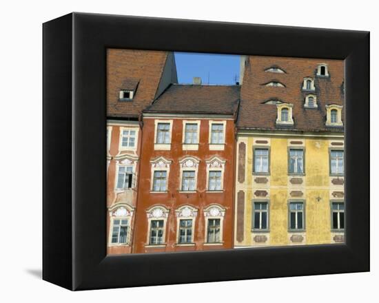 Medieval Market Square Buildings, Cheb, Bohemia, Czech Republic-Upperhall-Framed Premier Image Canvas