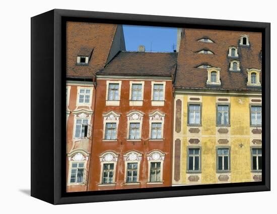 Medieval Market Square Buildings, Cheb, Bohemia, Czech Republic-Upperhall-Framed Premier Image Canvas