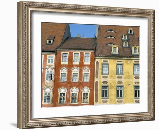 Medieval Market Square Buildings, Cheb, Bohemia, Czech Republic-Upperhall-Framed Photographic Print