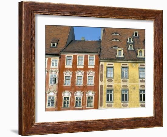 Medieval Market Square Buildings, Cheb, Bohemia, Czech Republic-Upperhall-Framed Photographic Print