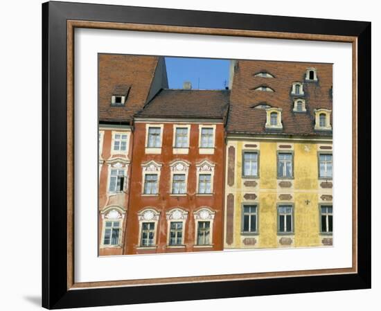 Medieval Market Square Buildings, Cheb, Bohemia, Czech Republic-Upperhall-Framed Photographic Print