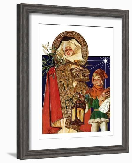 "Medieval Merry Christmas,"December 25, 1926-Joseph Christian Leyendecker-Framed Giclee Print