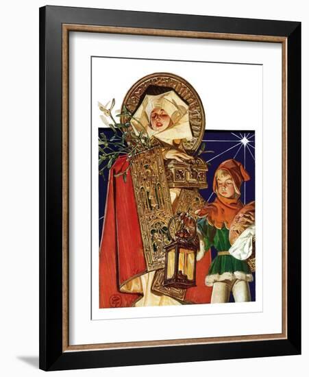 "Medieval Merry Christmas,"December 25, 1926-Joseph Christian Leyendecker-Framed Giclee Print