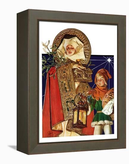 "Medieval Merry Christmas,"December 25, 1926-Joseph Christian Leyendecker-Framed Premier Image Canvas
