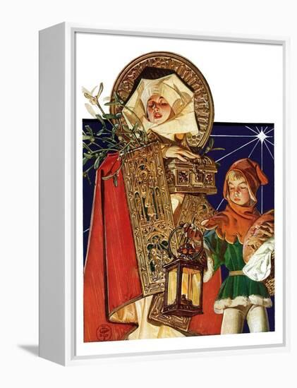 "Medieval Merry Christmas,"December 25, 1926-Joseph Christian Leyendecker-Framed Premier Image Canvas