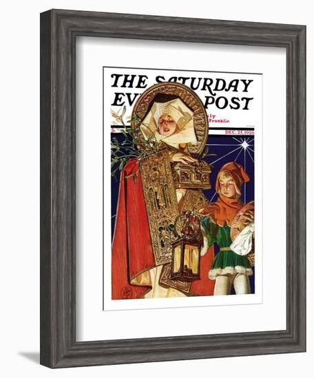 "Medieval Merry Christmas," Saturday Evening Post Cover, December 25, 1926-Joseph Christian Leyendecker-Framed Giclee Print