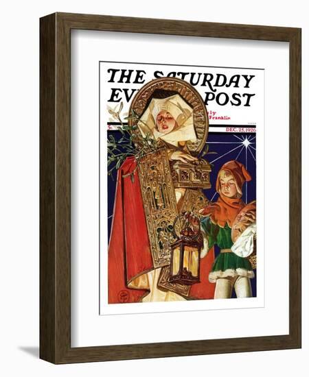 "Medieval Merry Christmas," Saturday Evening Post Cover, December 25, 1926-Joseph Christian Leyendecker-Framed Giclee Print