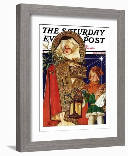 "Medieval Merry Christmas," Saturday Evening Post Cover, December 25, 1926-Joseph Christian Leyendecker-Framed Giclee Print