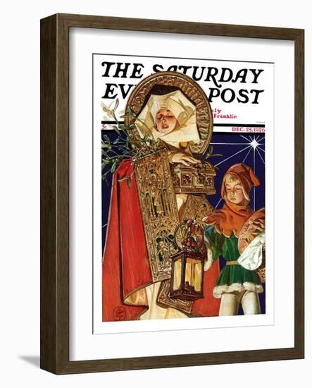"Medieval Merry Christmas," Saturday Evening Post Cover, December 25, 1926-Joseph Christian Leyendecker-Framed Giclee Print