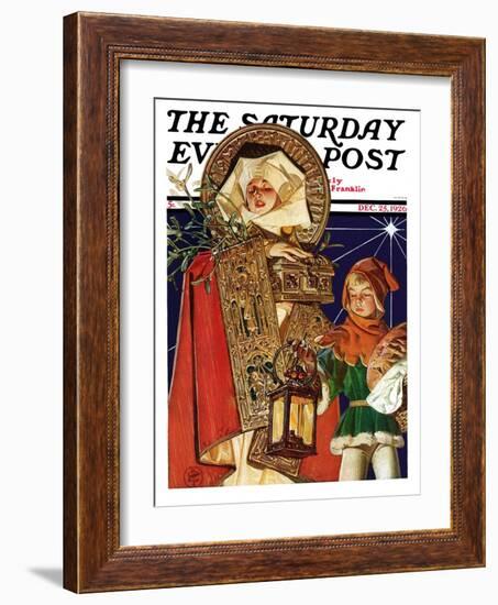 "Medieval Merry Christmas," Saturday Evening Post Cover, December 25, 1926-Joseph Christian Leyendecker-Framed Giclee Print